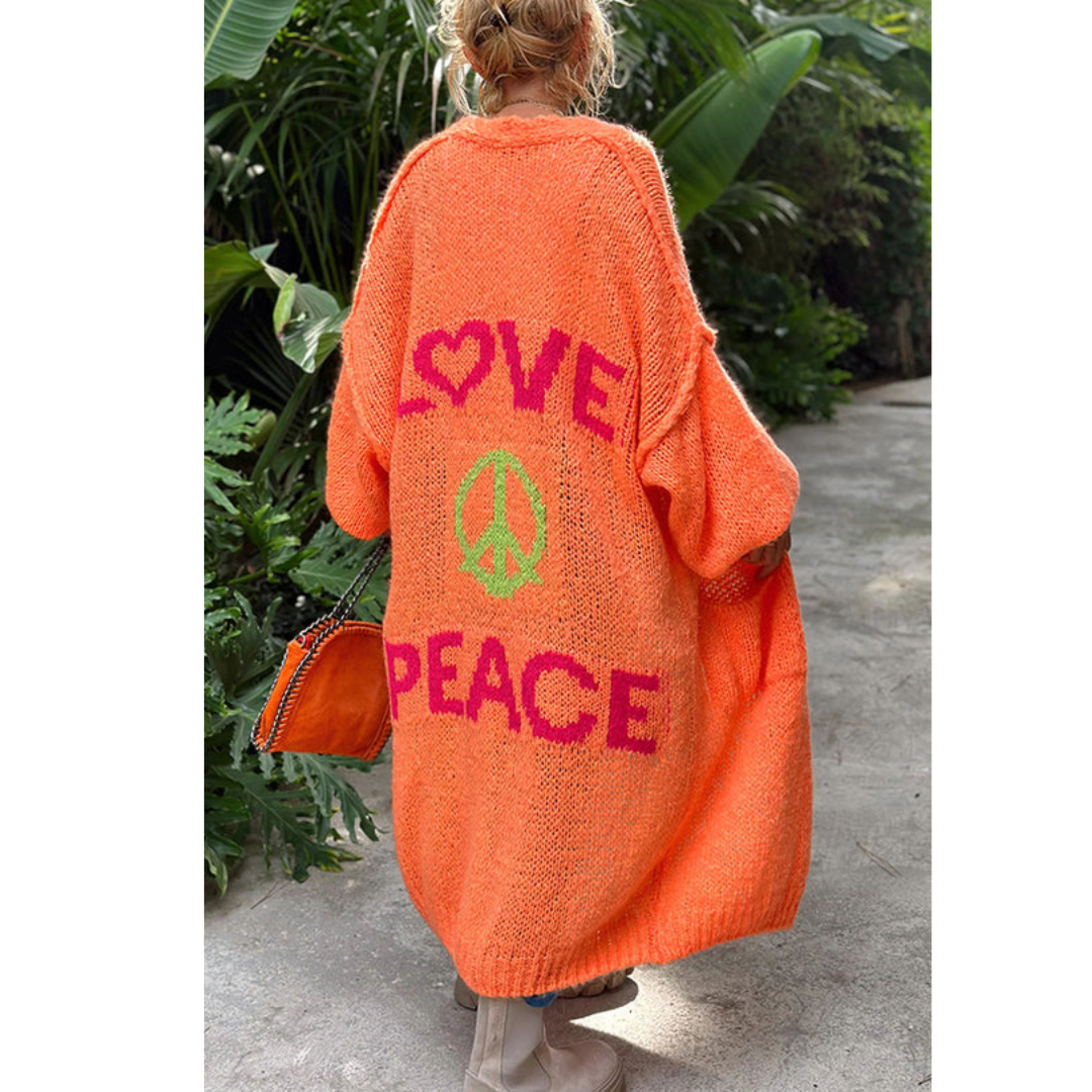 Peace Cardigan Dames - Stijlvol Ibiza Design