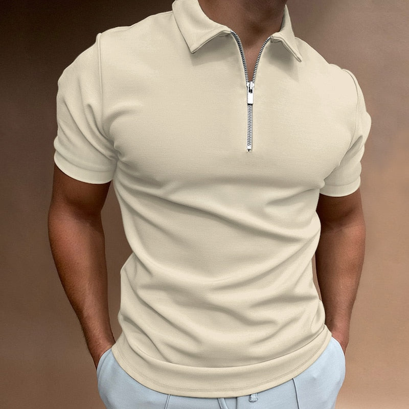 Poloshirt Heren Met Ritssluiting Elegance