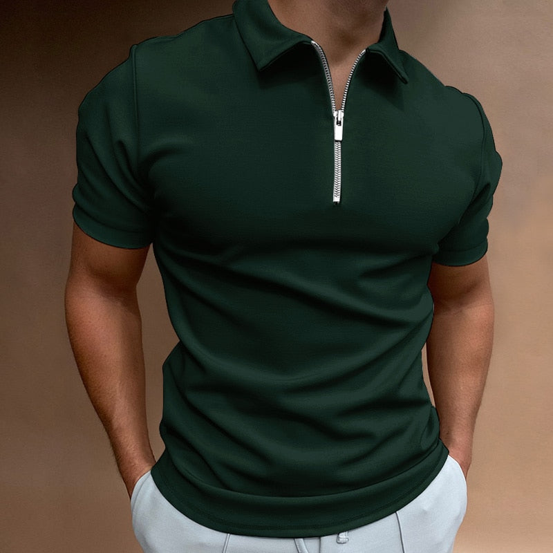 Poloshirt Heren Met Ritssluiting Elegance