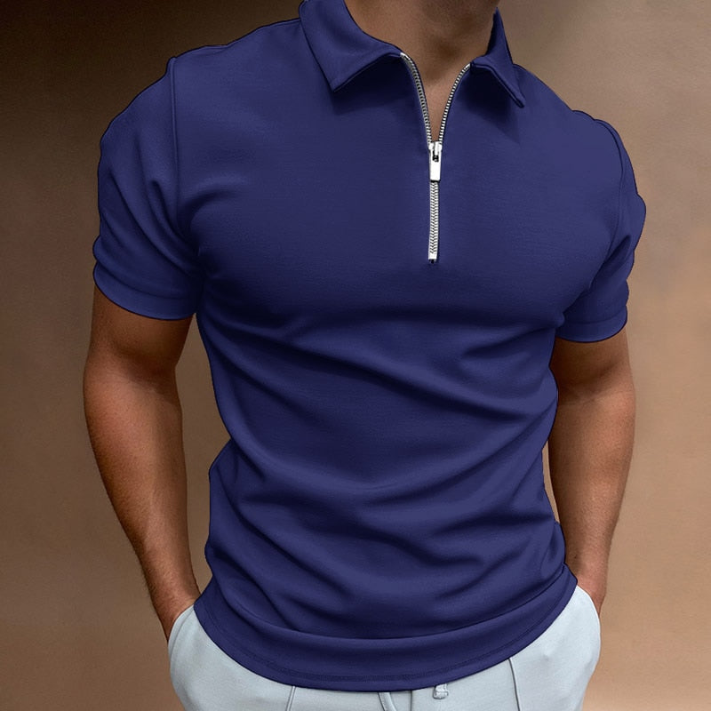 Poloshirt Heren Met Ritssluiting Elegance