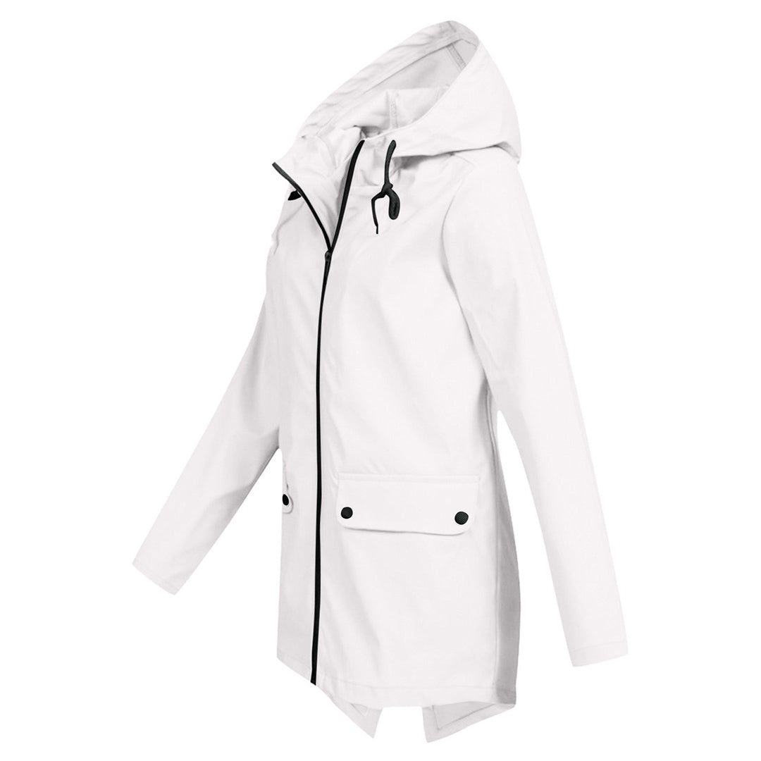Presca Dames Regenjas Lang Met Capuchon