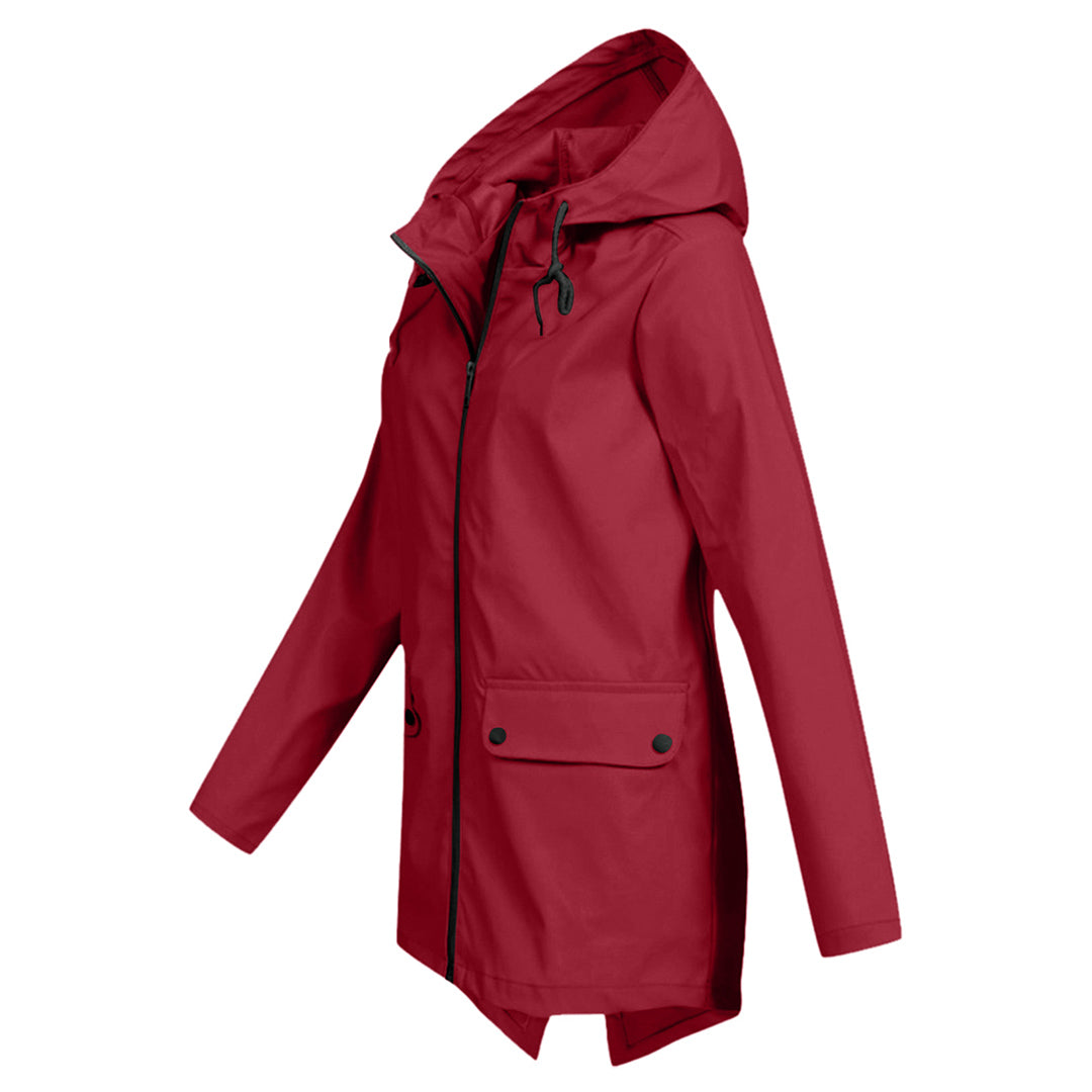 Presca Dames Regenjas Lang Met Capuchon