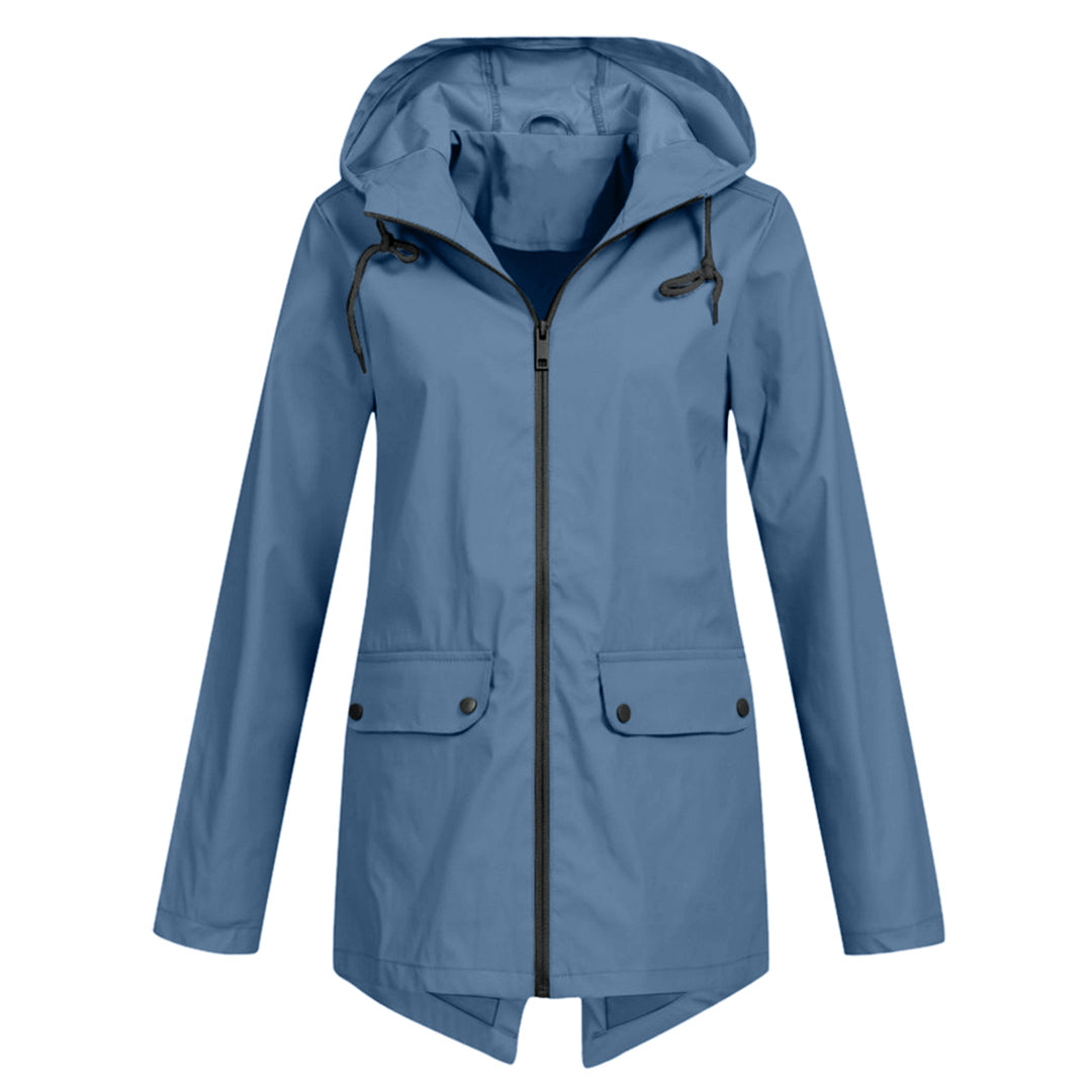 Presca Dames Regenjas Lang Met Capuchon