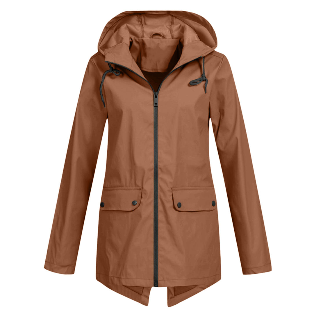 Presca Dames Regenjas Lang Met Capuchon