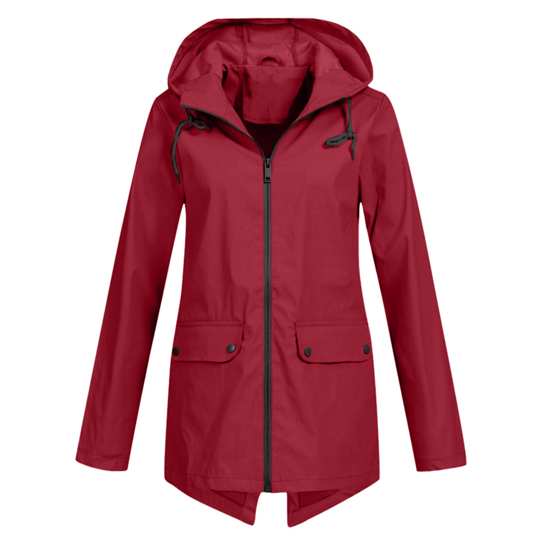 Presca Dames Regenjas Lang Met Capuchon