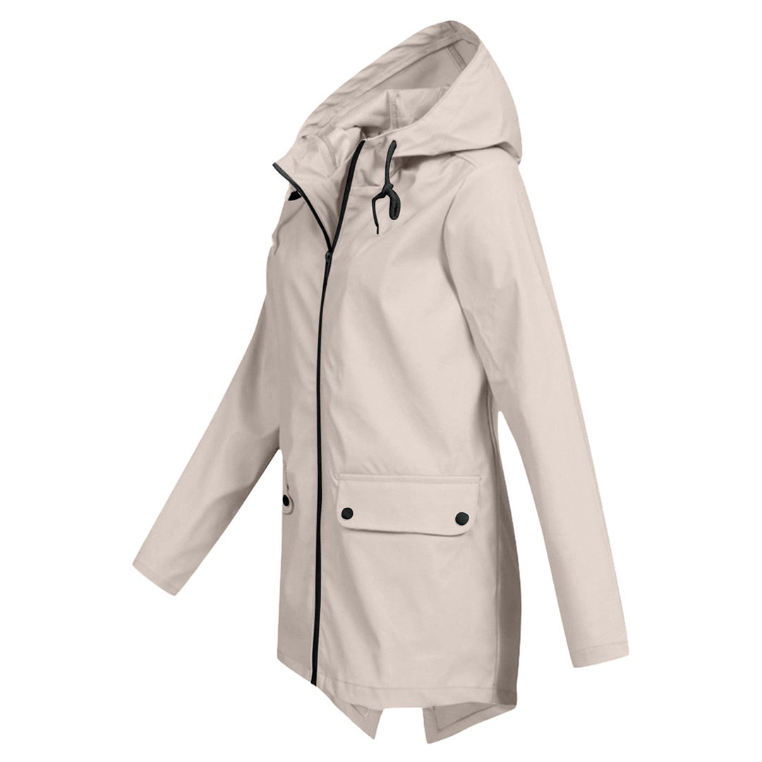 Presca Dames Regenjas Lang Met Capuchon
