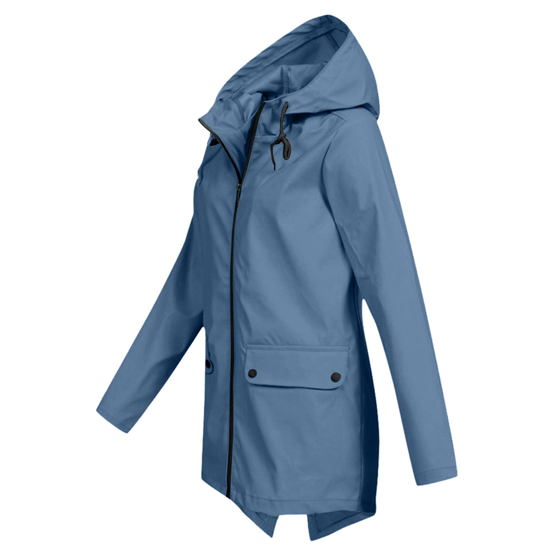 Presca Dames Regenjas Lang Met Capuchon