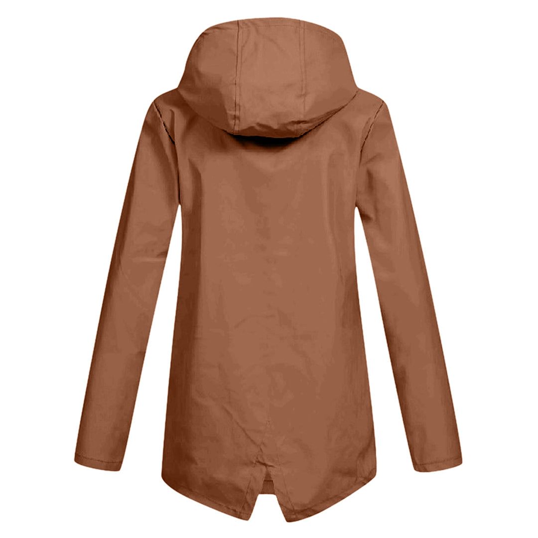 Presca Dames Regenjas Lang Met Capuchon