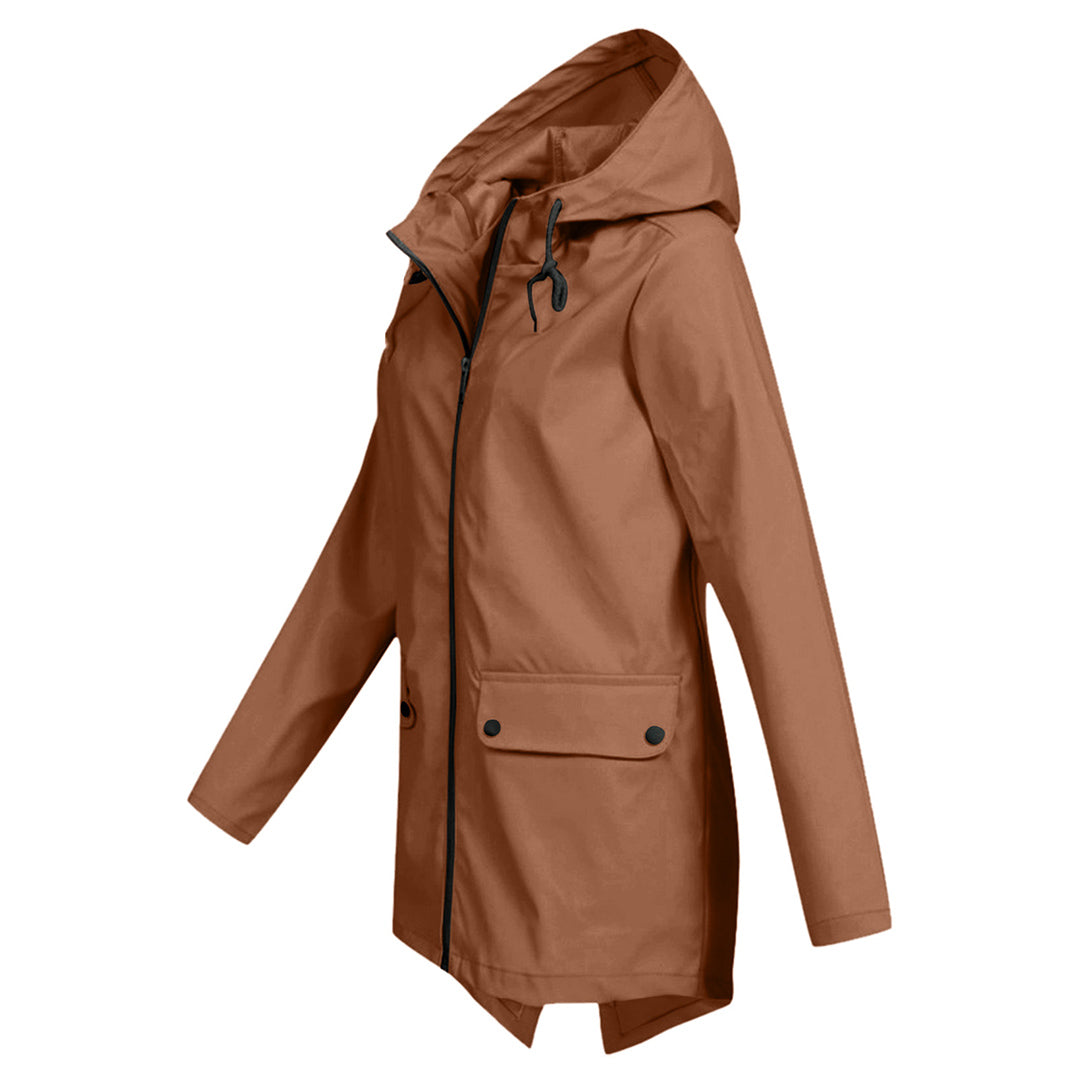 Presca Dames Regenjas Lang Met Capuchon