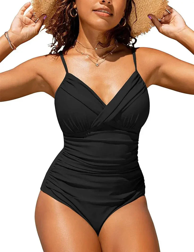 Push-Up Badpak V-Hals Dames Flatterend