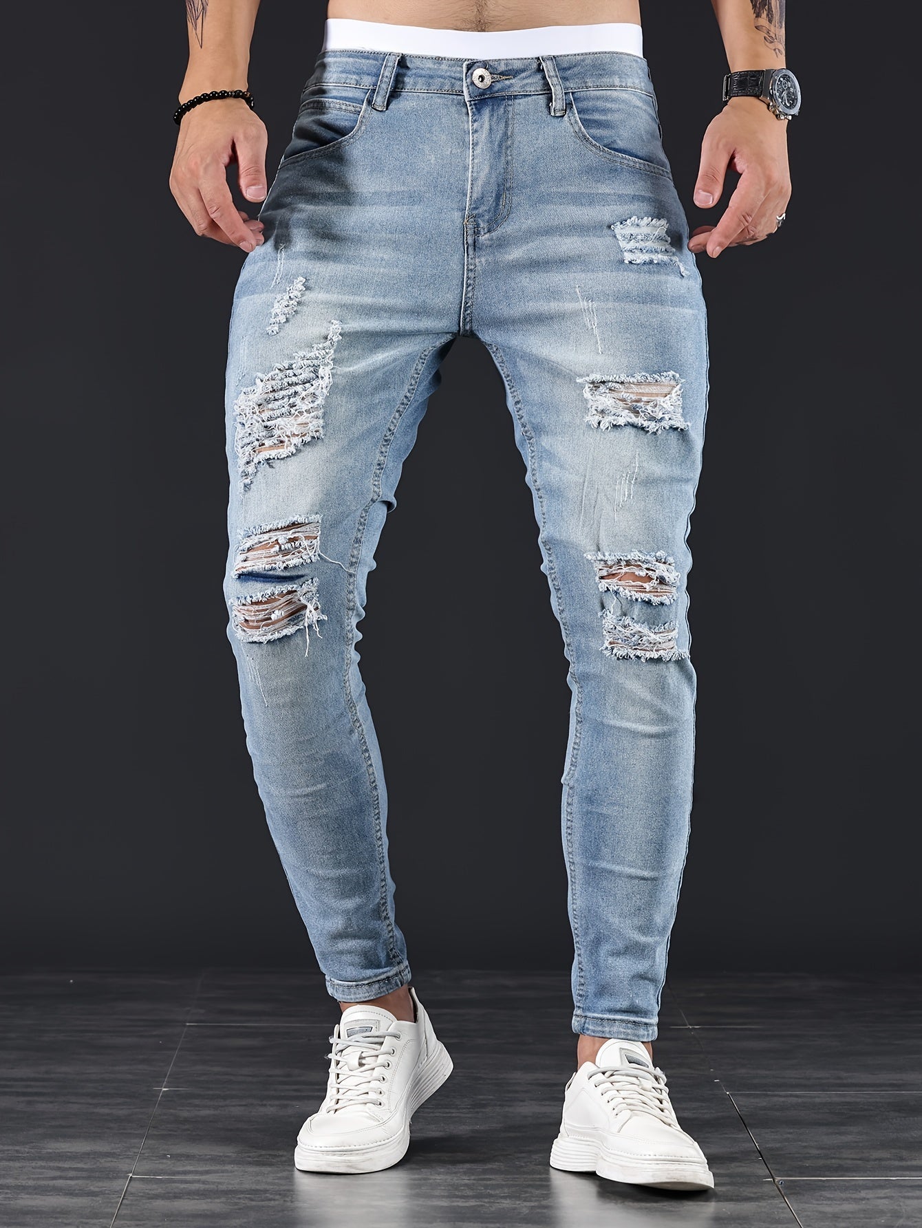 Repla Slim Fit Herenjeans Stretchdenim