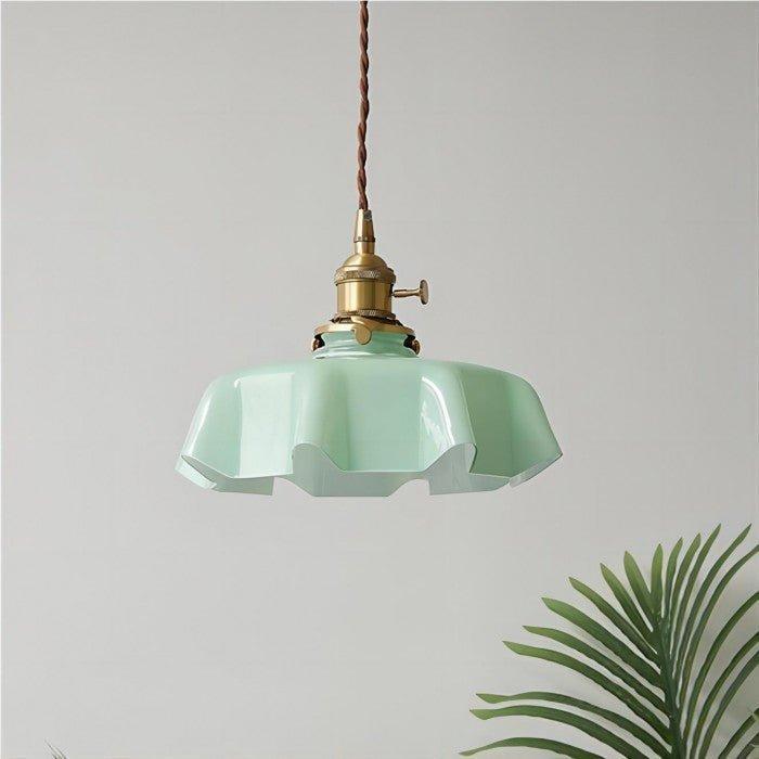 Retro Bloemen Hanglamp - Messing LED Verlichting