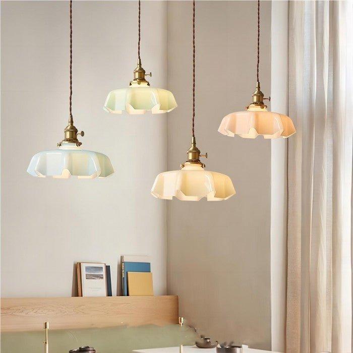 Retro Bloemen Hanglamp - Messing LED Verlichting