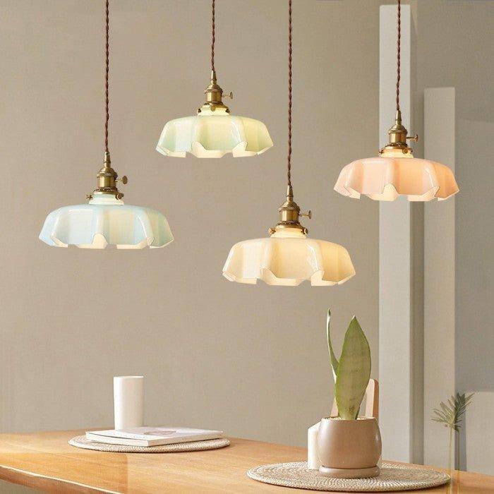 Retro Bloemen Hanglamp - Messing LED Verlichting