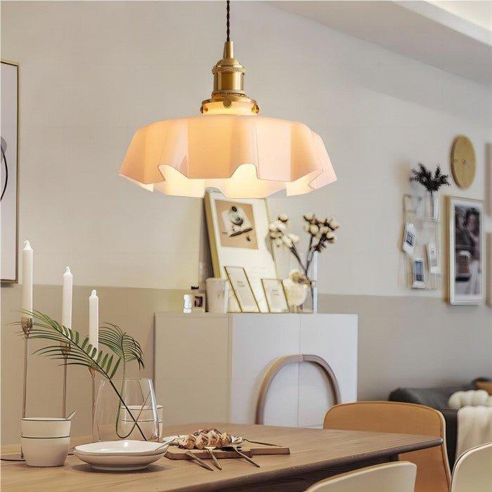 Retro Bloemen Hanglamp - Messing LED Verlichting