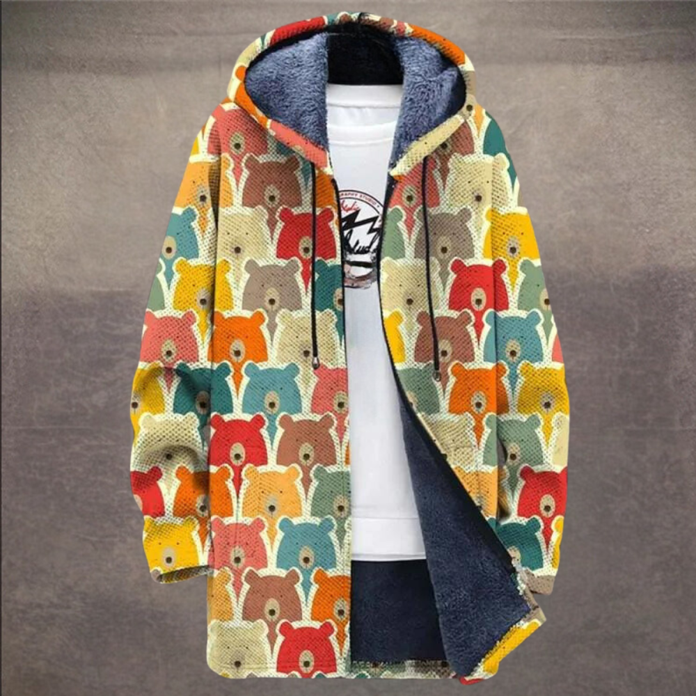 Retro Colorblock Herenvest met Moderne Twist