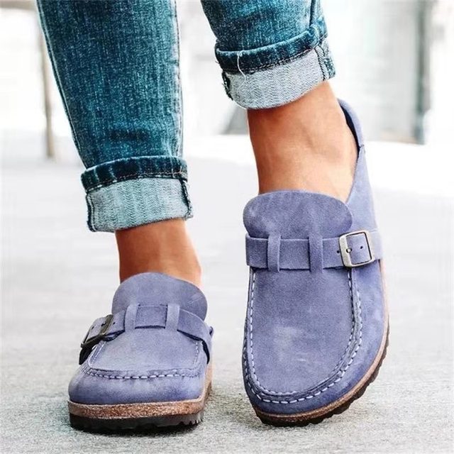 Retro Suede Loafers Dames - Comfort Stijl