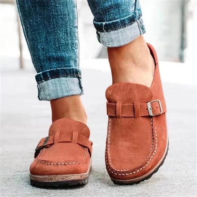 Retro Suede Loafers Dames - Comfort Stijl