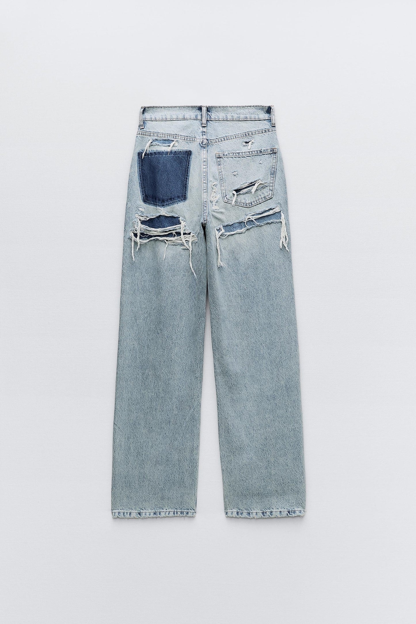 Ripped Jeans Dames Wideleg Damaged Look