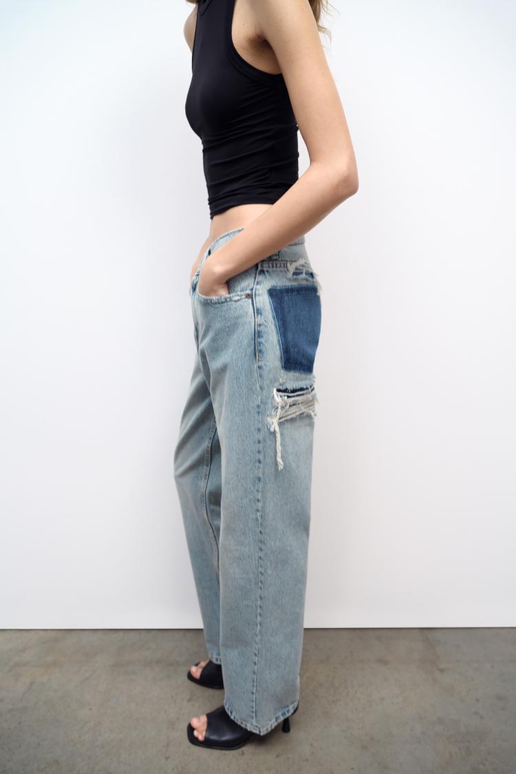 Ripped Jeans Dames Wideleg Damaged Look
