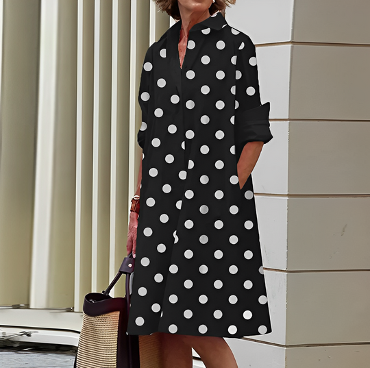 Roella Dames Midi Jurk met Kraag