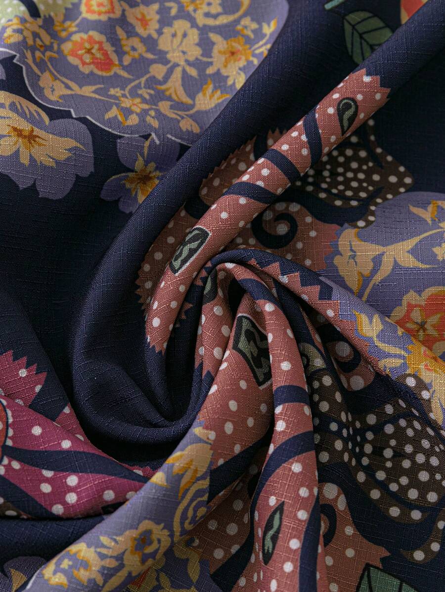 Rosana Bloemenpatroon Shirt Korte Mouwen