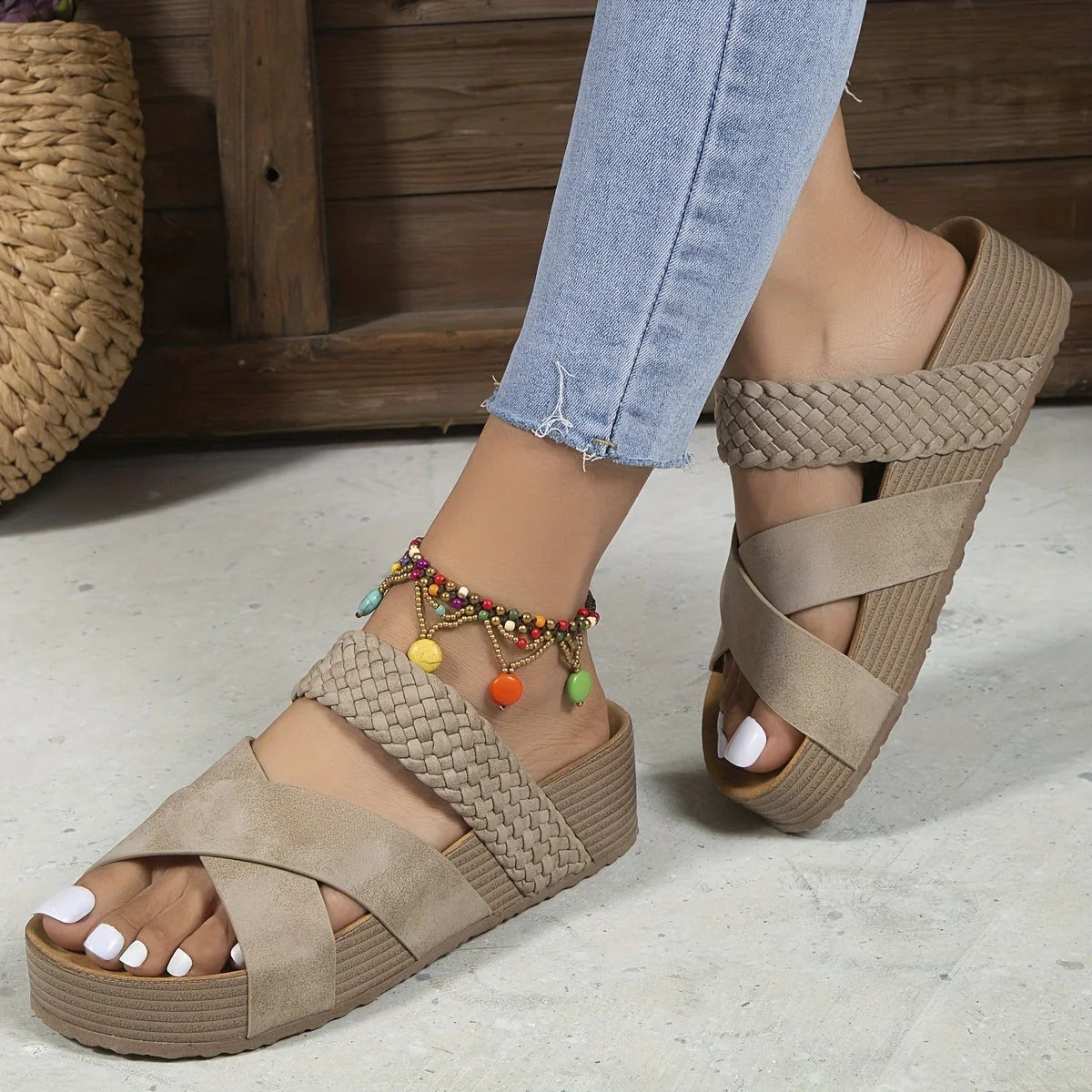 Sandalen Vrouw Ary Met Comfortabel Voetbed