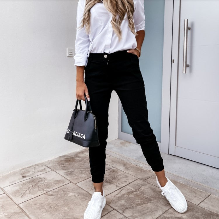 Skinny Stretch Damesbroek - Hoge Taille Elegantie