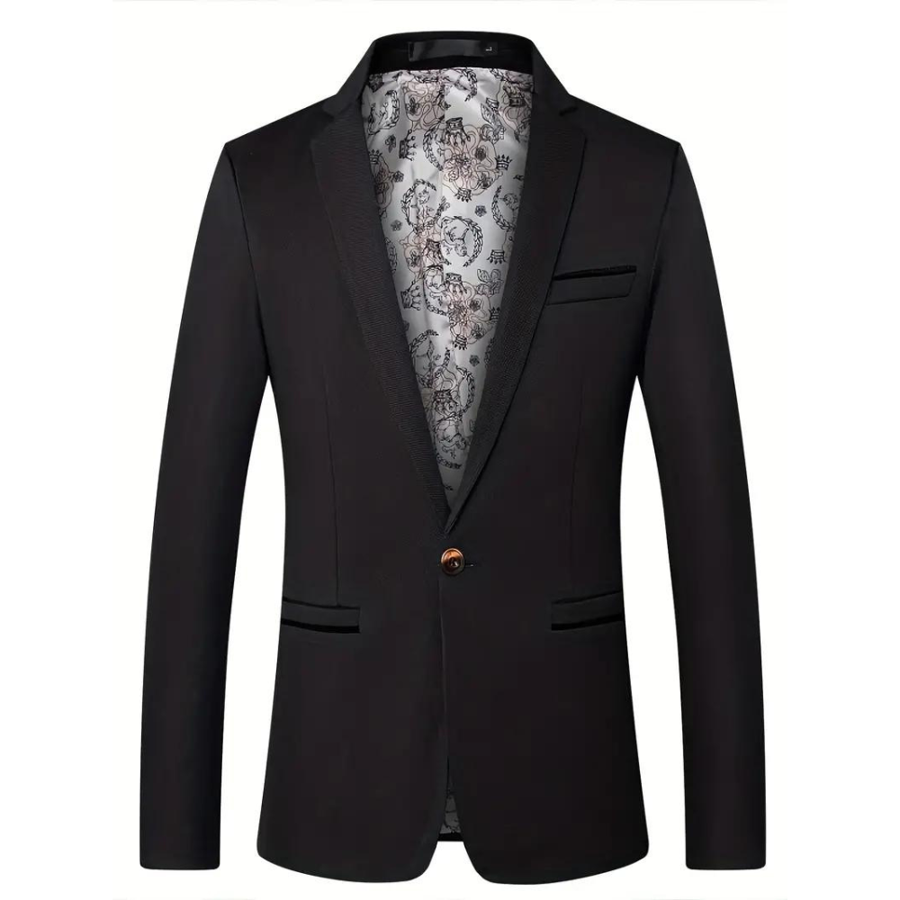 Slim Fit Herenblazer met Klassieke Revers