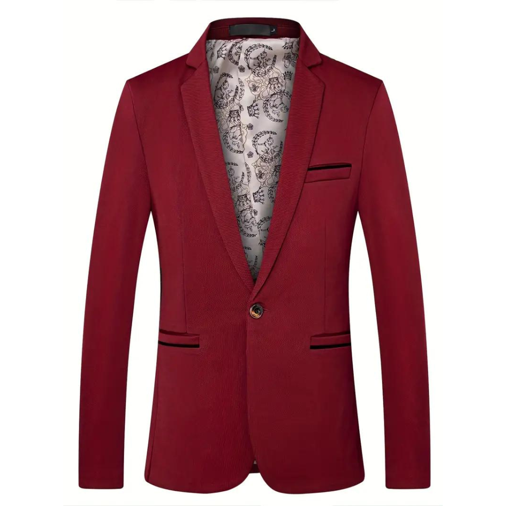 Slim Fit Herenblazer met Klassieke Revers