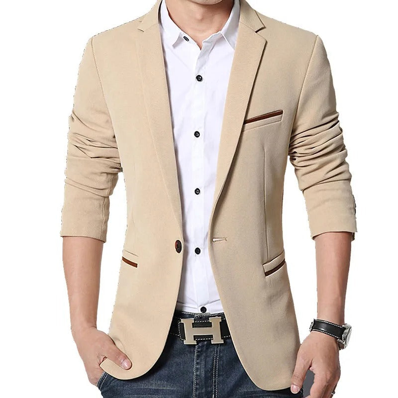 Slim Fit Herenblazer met Klassieke Revers