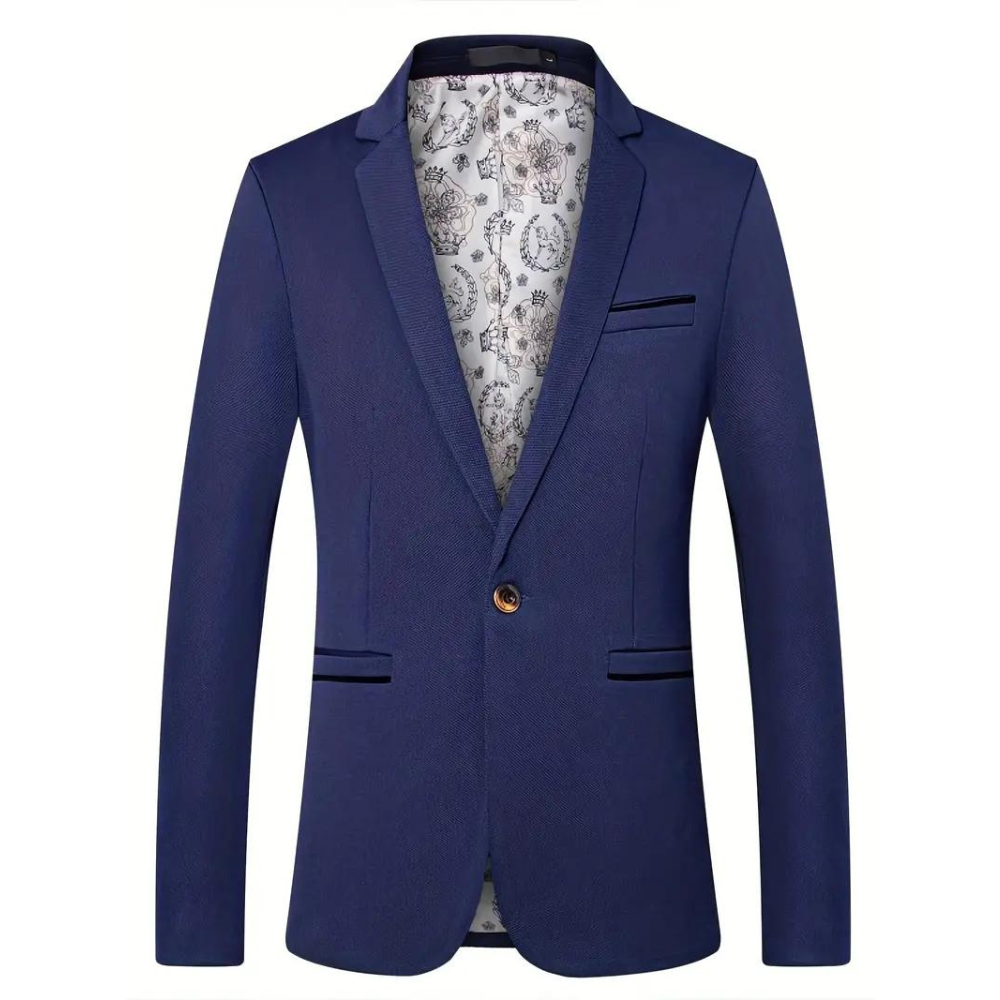Slim Fit Herenblazer met Klassieke Revers