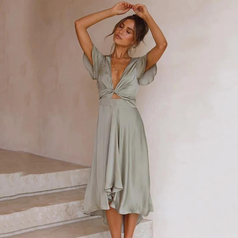 Soepele vintage jurk - Elegante Stijl