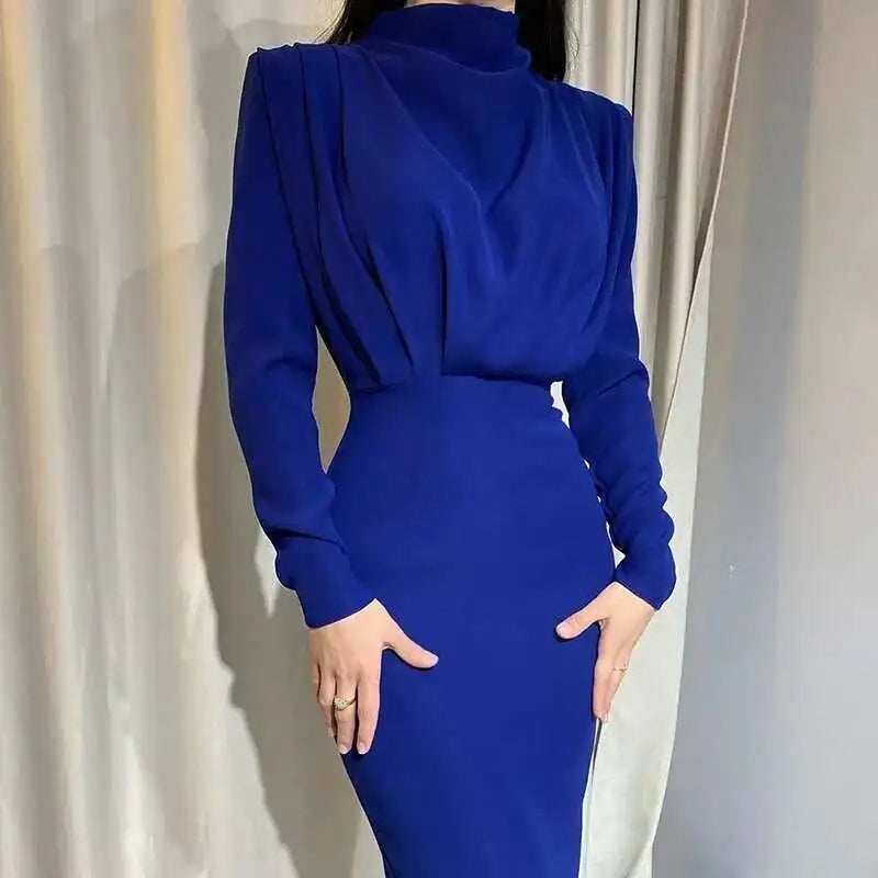 Solena Elegante Turtleneck Bodycon Jurk Herfst Winter