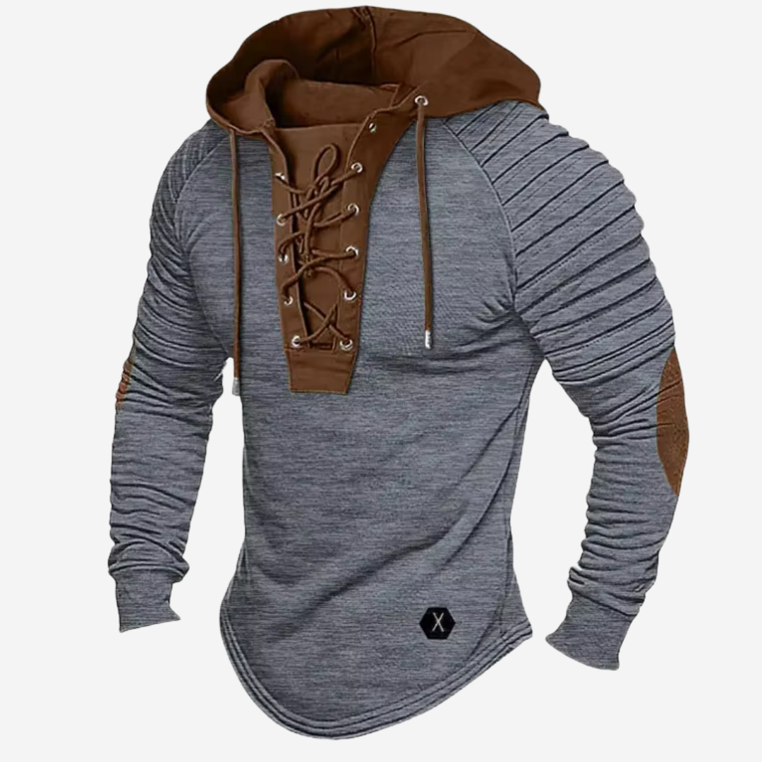 Sportieve Mason Hoodie met Vetersluiting