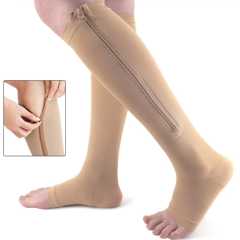 Steunkousen met Rits voor Comfort