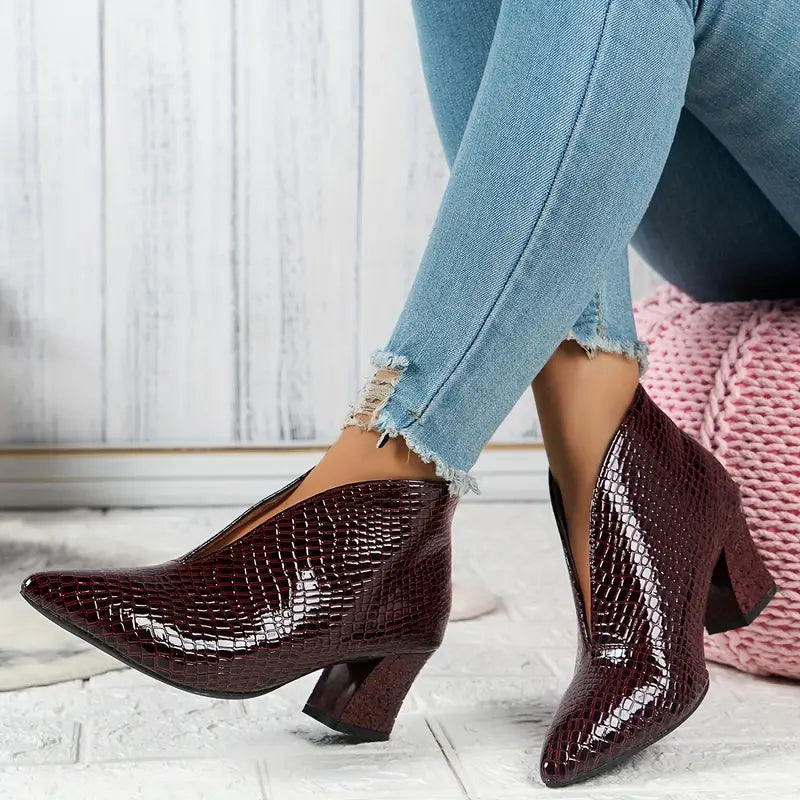 Stijlvolle Dames Stiletto Enkellaarzen