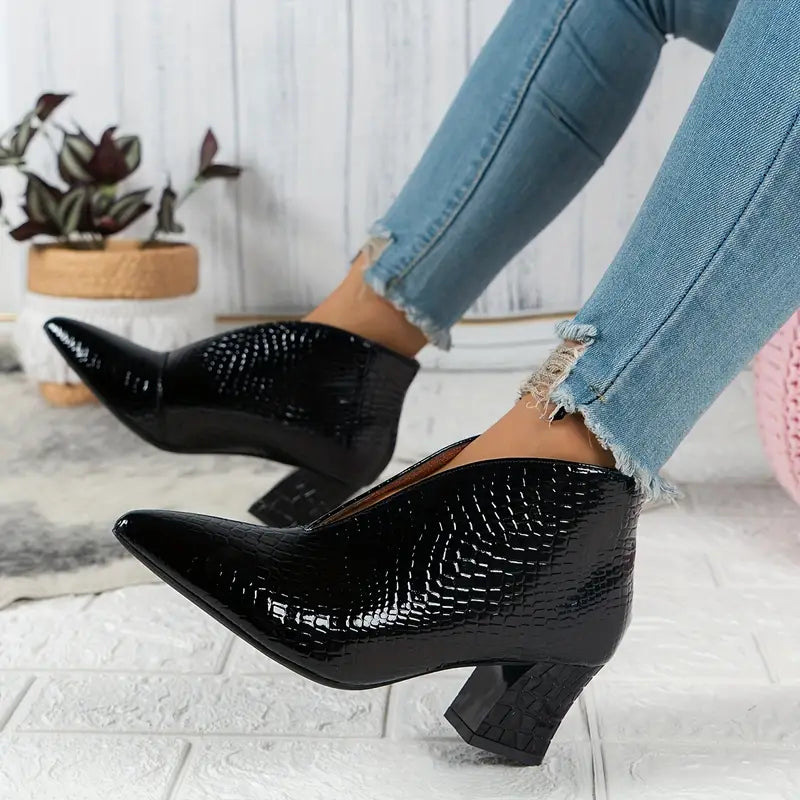 Stijlvolle Dames Stiletto Enkellaarzen