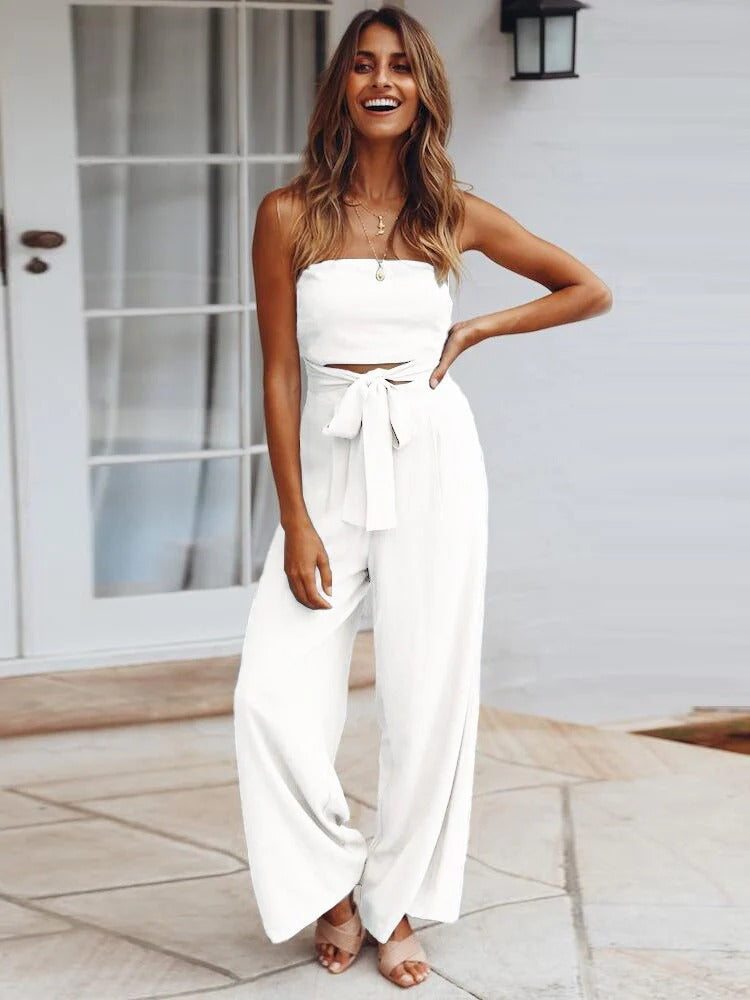 Stijlvolle Janet Jumpsuit met Wijde Pijpen