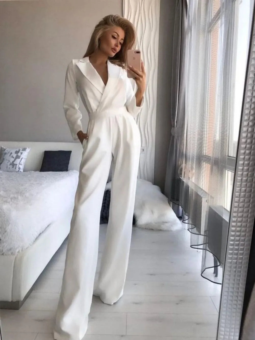 Stijlvolle Lange Mouwen Jumpsuit voor Dames