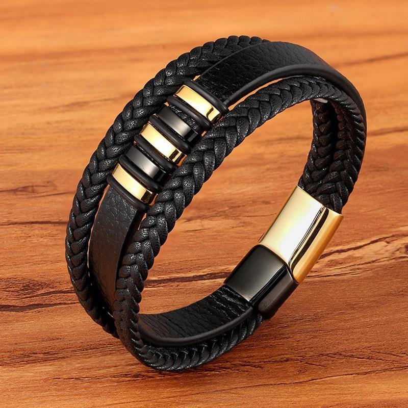 Stijlvolle Lederen Armband voor Mannen