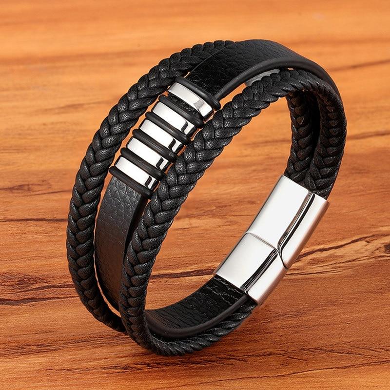 Stijlvolle Lederen Armband voor Mannen