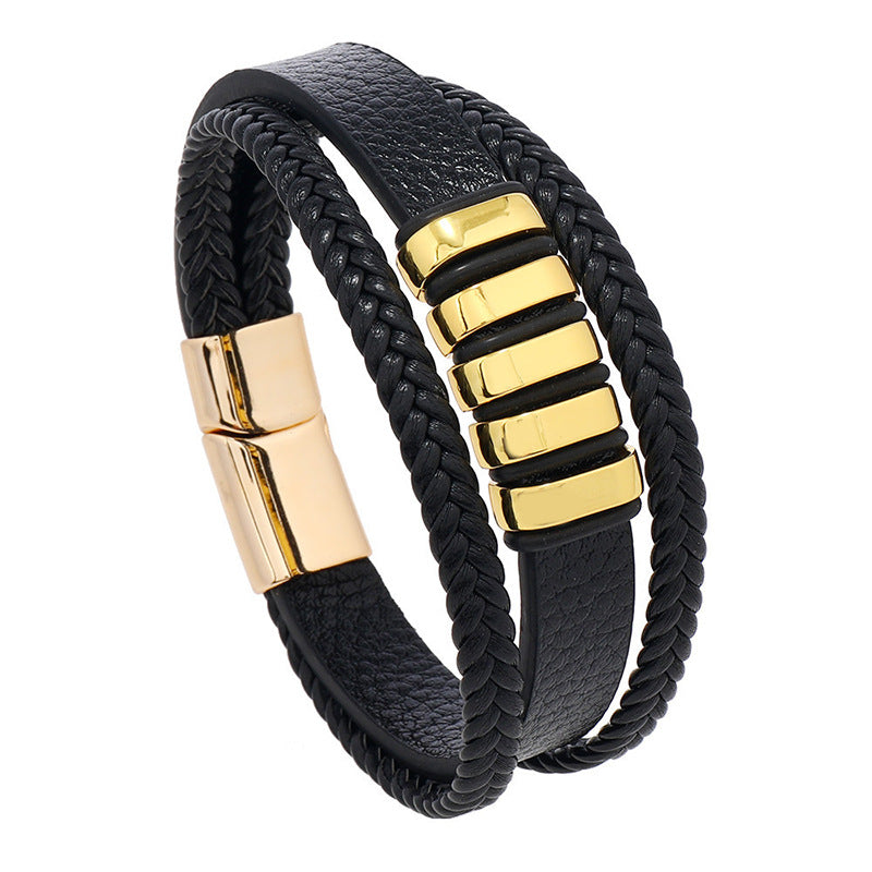 Stijlvolle Lederen Armband voor Mannen