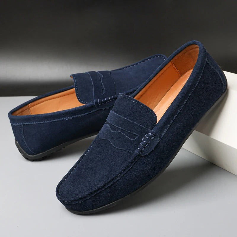 Stijlvolle Suède Heren Loafers - Luxe Instappers
