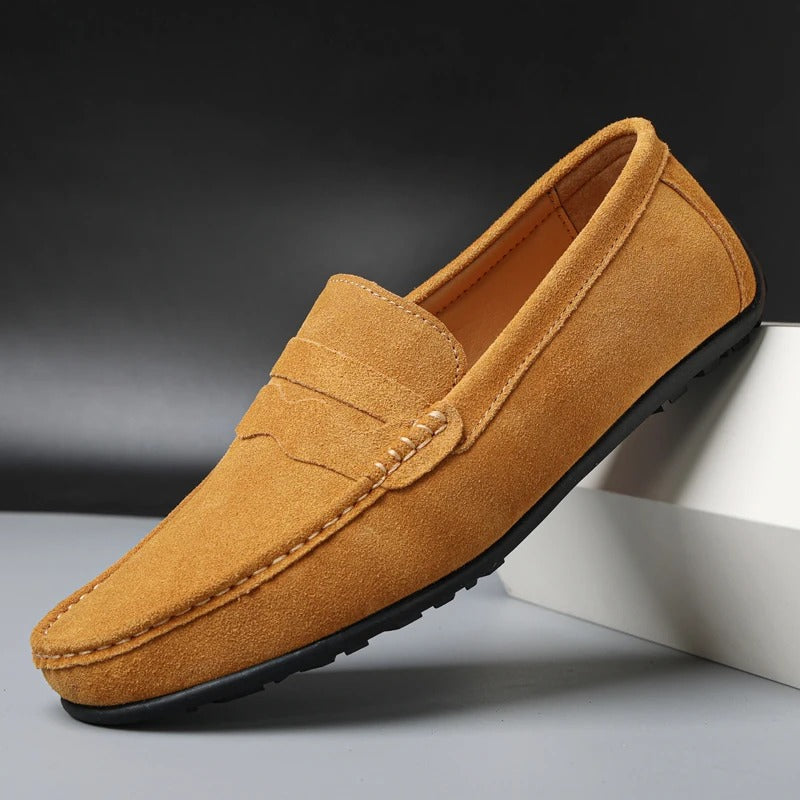 Stijlvolle Suède Heren Loafers - Luxe Instappers