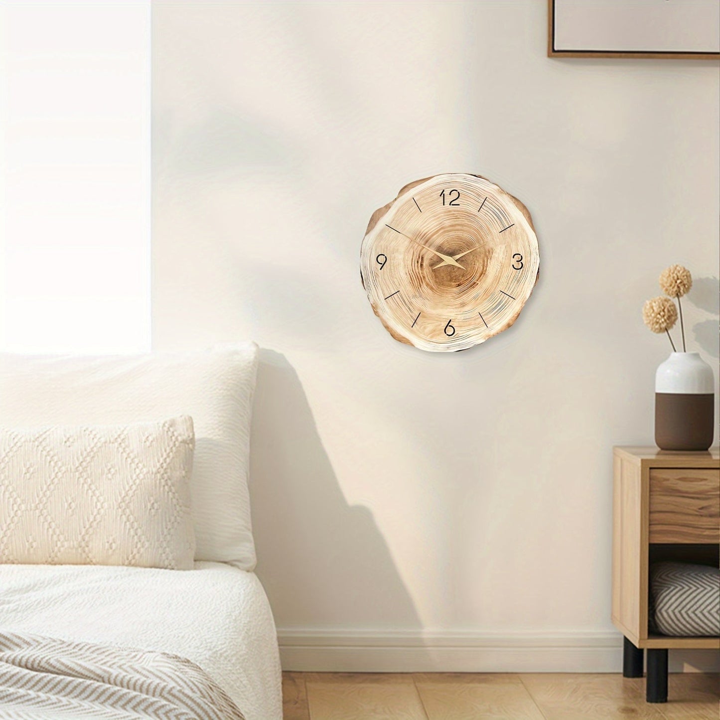 Stille Houten Wandklok Dandy - Realistische Textuur