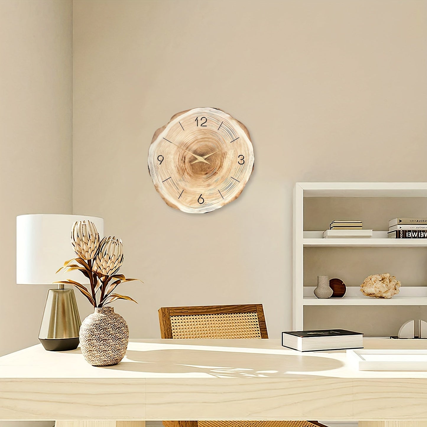 Stille Houten Wandklok Dandy - Realistische Textuur