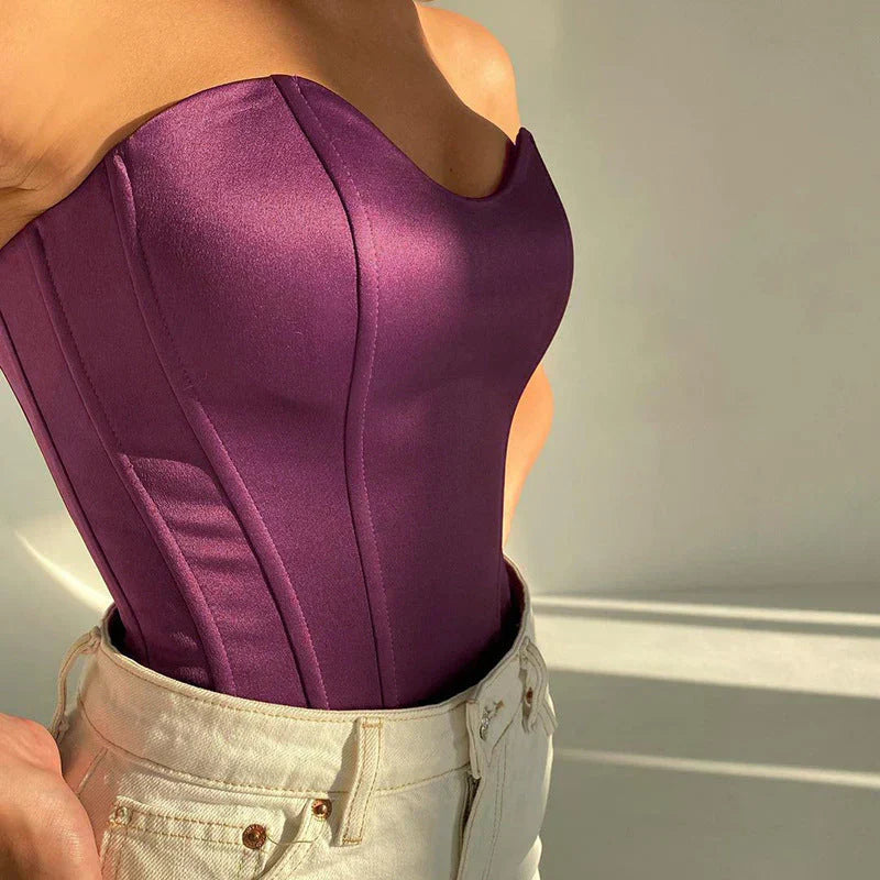 Strapless Korset Top Dames Elegantie