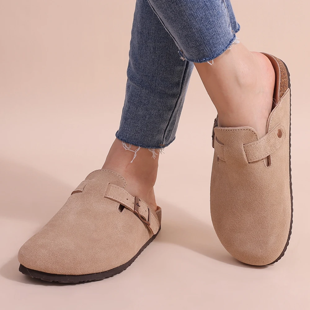 Suède Kurk Slippers voor Dames