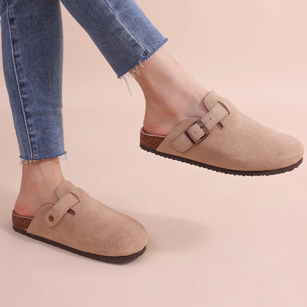 Suède Kurk Slippers voor Dames